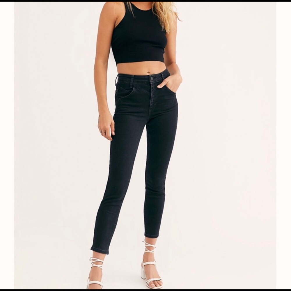 Free People Riley Seamed Skinny Jeans